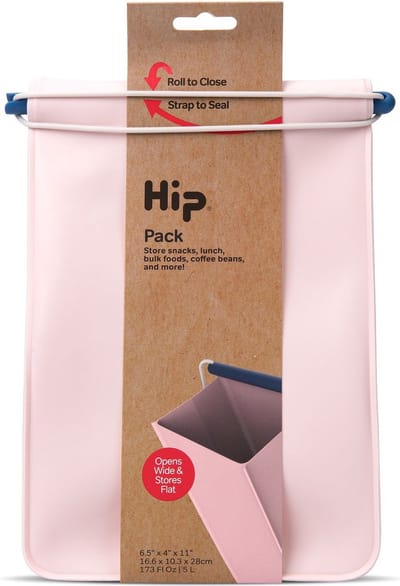 Herbruikbare Lunchzak, Pack - Groot, 4.1 Liter, Licht Roze - HIP