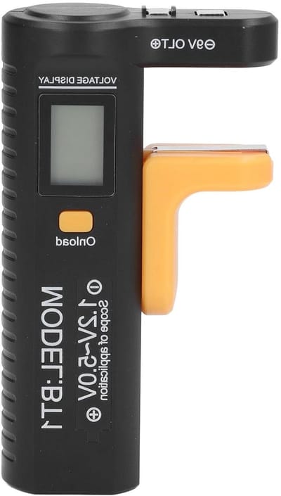 Batterijtester - Batterijchecker Voltchecker - Batterijen Controleren - LCD Display - 1.2V-5.0V - Zwart