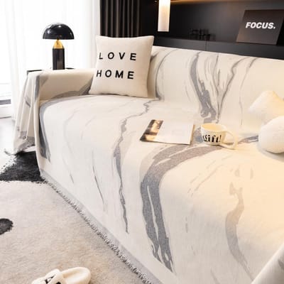 Betaalbare Luxe Stijl Bankhoes Doek All-Inclusive Hoogwaardige Woonkamer Leren Bankhoes Handdoek Stofdicht Vier Seizoenen Universeel 180X130 gray