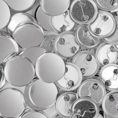Creatorally 200 sets knoppenmaker benodigdheden - pin - Badge - 25mm - Badge benodigdheden knoponderdelen - Metalen blanco - button