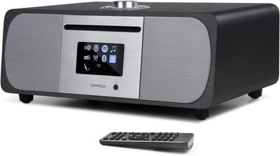 DAB+ CD Muzieksysteem met Wi-Fi, Bluetooth, Spotify, 35W Stereo, Subwoofer, Dual Alarm, USB, FM Radio, Afstandsbediening