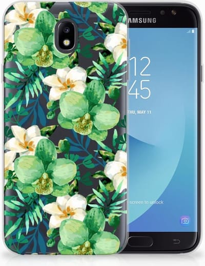 Samsung Galaxy J7 2017 | J7 Pro TPU Case Orchidee Groen