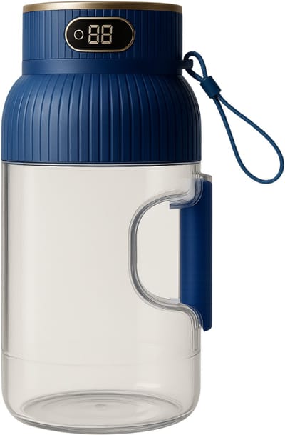 Draadloze Portable Blender – 1,5L – 10 Roestvrijstalen Mesjes – Smoothie Maker voor Onderweg – USB-C Oplaadbaar – Wit/Groen – Shakes & Juices