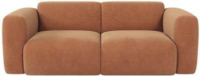 Vente-unique Driezitsbank in terracotta corduroy - POGNI van Maison Céphy