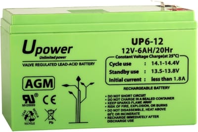 Oplaadbare Batterij - AGM Accu - Algemeen Gebruik - Verzegeld Ontwerp - 12V 6Ah