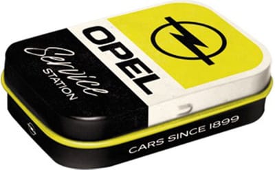Pepermunt Blik Opel - Service mint box 4 x 6 cm