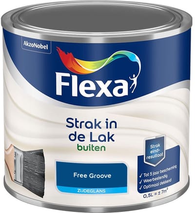 Flexa - Strak In De Lak Buitenlak Zijdeglans - Free Groove - Mengverf - 500 Ml
