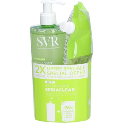 SVR Sebiaclear Schuimende Reinigingsgel 400ml + Navulling 400ml
