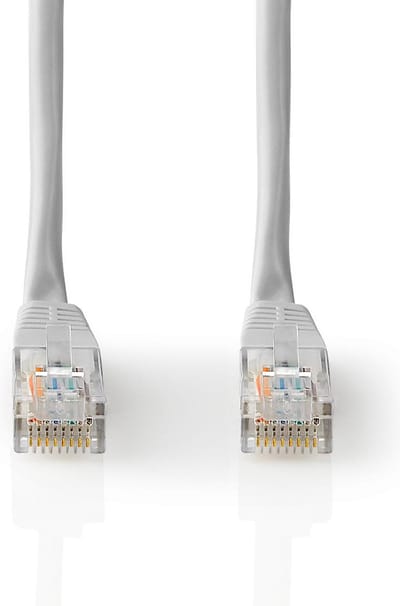 Nedis CAT5e-Kabel - U/UTP - RJ45 Male - RJ45 Male - 2.00 m - Rond - PVC - Grijs - Label