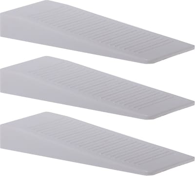 Deltafix Deurwig - 3x - wit - kunststof - 9,5 x 1,3 cm - deurstopper