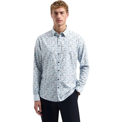No Excess Shirt allover printed blue
