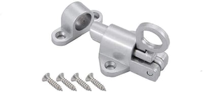 Dailygoods- Deurbouten - Zinklegering Bout Latch Lock - Beveiliging voor Kleine Deuren - Inclusief 4 Schroeven - Duurzaam en Veilig Gebruik - Deurslot