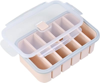 Ideale Vriescontainer voor Soep en Bouillon, 6 Compartimenten, Geschikt voor Porridge en Sauzen, Met Deksel en Makkelijk te Gebruik