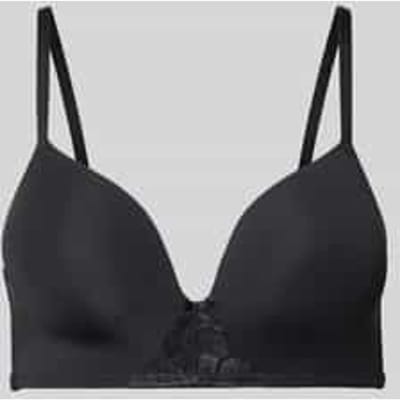Dorina Voorgevormde BH zonder beugel - Soft Bh - Comfortabele T-shirt bh met dunne bandjes - 75B - Zwart