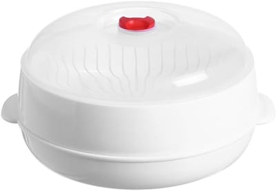 Stoomkoker voor Groenten met Deksel, Magnetron Stoomkoker voor Rijst en Bao Bollen, Keukenaccessoires voor Gezond Koken
