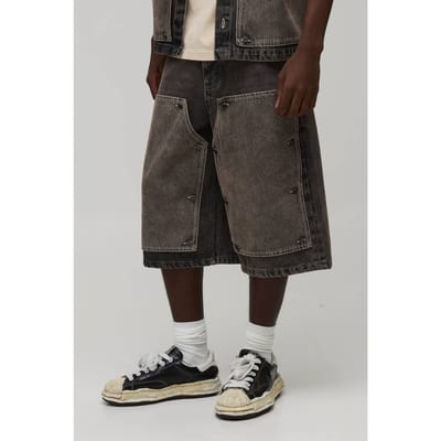 Verwijderbaar Timmerman Paneel Longline Jorts | Stone | Size 42R