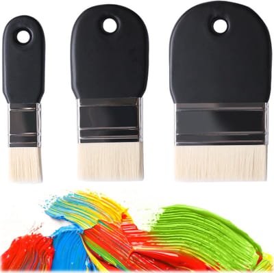 Professionele Set van 3 Platte Kwasten voor Acryl, Waterverf en Gouache - Ideaal voor Schilderen en Kunstprojecten