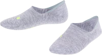 FALKE Cool Kick onzichtbar eenkleurig functioneel materiaal footies kinderen grijs - maat 27-30