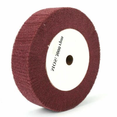 Nylon Polijstschijf - Schuurwiel Klepwiel - Metaal Bewerken - Niet-Geweven Stof - 150 Mm - Rood