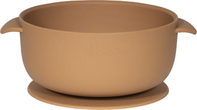 Jikkies Siliconen Kom - Anti Slip - Kommetje - Met Zuignap - Taupe - Veilig - Praktische Kom voor Baby’s en Peuters - Voldoet aan EN-normen - Magnetron & Vaatwasser bestendig