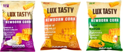 Lux Tasty Chips mixpak (mais, cheese onion cream, cheese hot chili) 3x85gr