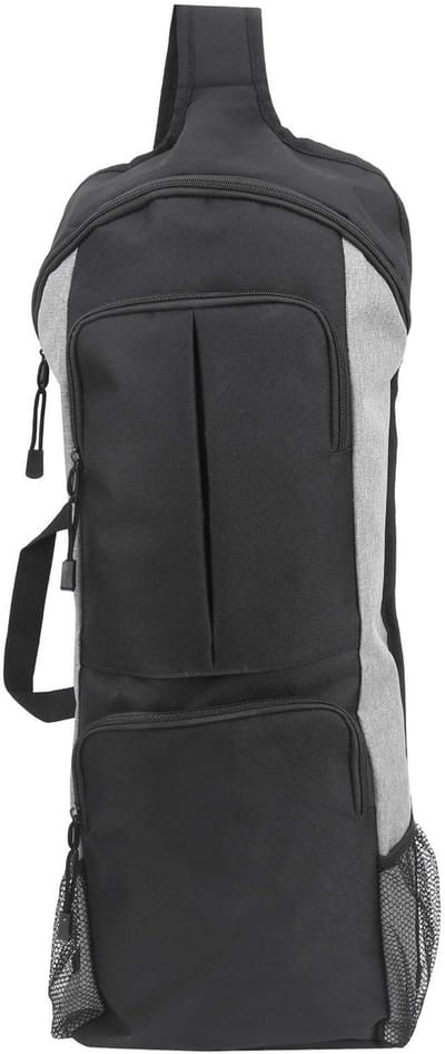 Allecto - Yogatas - Multifunctionele yogamatrugzak - Extra groot - Donkergrijs - Met mesh-zijvakken - Ruimte voor yoga-apparaten - Geschikt voor yo..