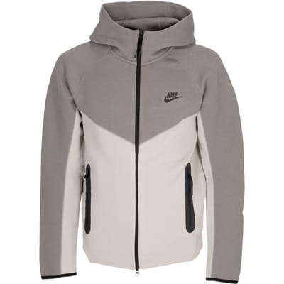 Lichtgewicht sweatshirt met capuchon en rits voor heren Tech Fleece Windrunner-hoodie met volledige ritssluiting Lt ijzererts/plat tin/zwart