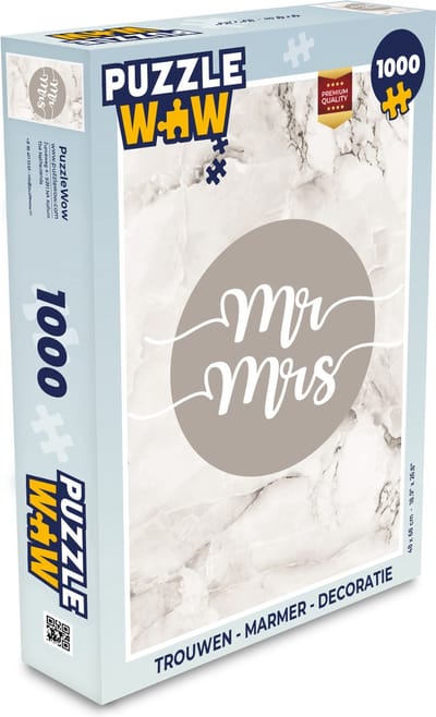 Puzzel Spreuken - Trouwen - Mr Mrs - Quotes - Legpuzzel - Puzzel 1000 stukjes volwassenen