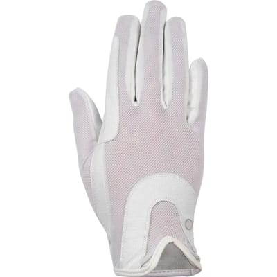 HKM rijhandschoen Mesh Grip - wit - L
