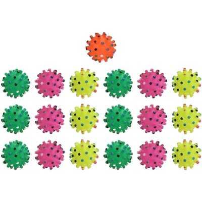 10 Pièces Jouet Balles Squeaky pour Chien Sûr Nettoyage des Dents Chien Balles Douces à Piquer Jouet pour Animaux de Compagnie Chiens blanc