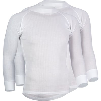 Avento - Maat S Thermoshirt Lange Mouw - Heren - 2-Pack - Wit