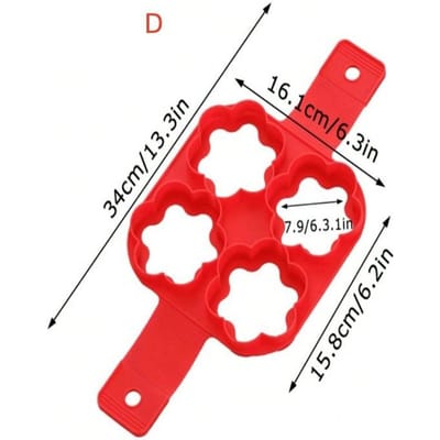 Ei Pannenkoekenring Anti-aanbak Pannenkoekenmaker Vorm Siliconen Eierkoker Vorm voor Gebakken Eieren Omeletvormen voor Keuken Bakaccessoires plum blossom