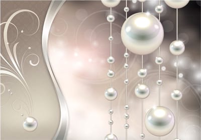 Fotobehangkoning - Behang - Vliesbehang - Fotobehang Parels - Kunst - Hotel Chique - Pearl dream - 400 x 280 cm