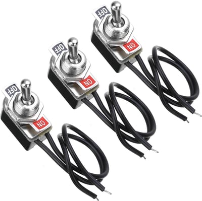 3-pack Tuimelschakelaars 2-polig Mini Boot Schakelaar Inbouw Geschikt voor 12V Auto en Elektrische Apparaten