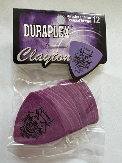 Clayton - Duraplex - rounded triangle plectrum - 1.14 mm - 12-pack