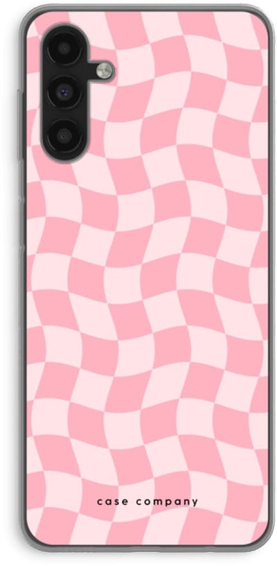 Case Company® - Hoesje geschikt voor Samsung Galaxy A13 5G hoesje - Grid Roos - Soft Cover Telefoonhoesje - Bescherming aan alle Kanten en Schermrand