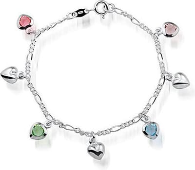 Princess Armband Love Me - 925 Zilver - Hart - 6x10mm - 16cm