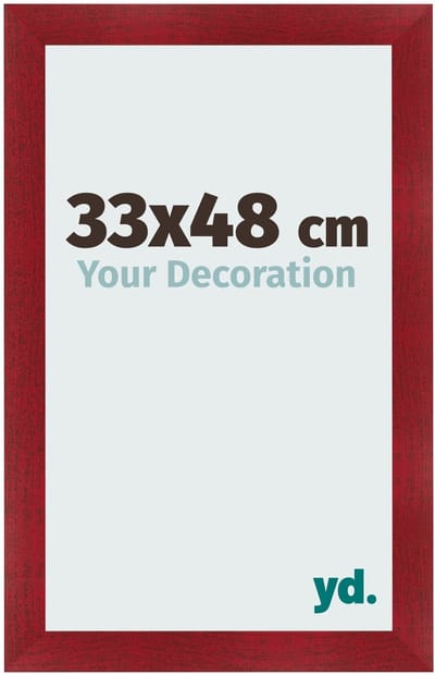 Your Decoration - Fotolijst 33x48 cm - MDF - Wijnrood Geveegd - Pisa