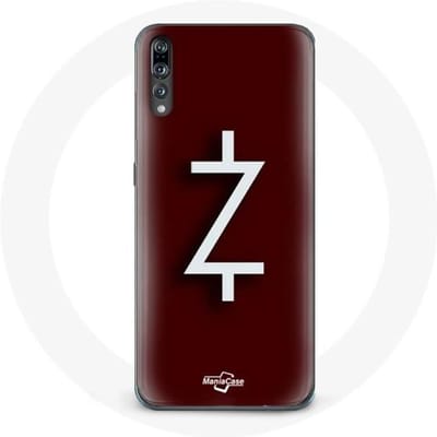 Hoesje voor Huawei P20 Ozark Seizoen 4 Logo Z Wit Rode Achtergrond