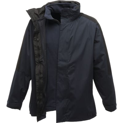 Regatta - Heren Defender III 3-in-1 Waterdichte en Winddichte Jas (Marine / Zwart)