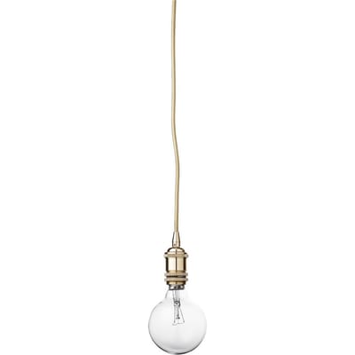 Bloomingville - Goud Finish Socket w/ Goud col. Textile Cord L3 m