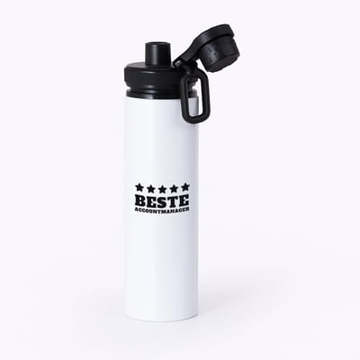 Hacebo® - Beste accountmanager waterfles met draaidop zwart - Beste accountmanager - collega - welkom - afscheid - water fles - 850ML