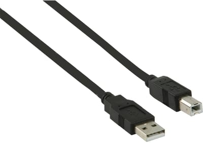 USB-A naar USB-B Aansluitkabel - USB 2.0 - 3 meter - Zwart