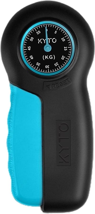 Krachtmeter Hand - Grip Trainer - Kracht Meten - Duidelijke Wijzerplaat - 42 mm Diameter - Blauw
