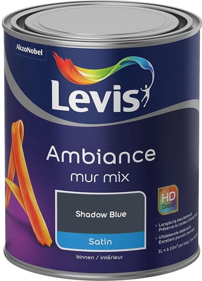 Levis - Ambiance Mur Satin Mix - Shadow Blue - Mengverf - 1 L