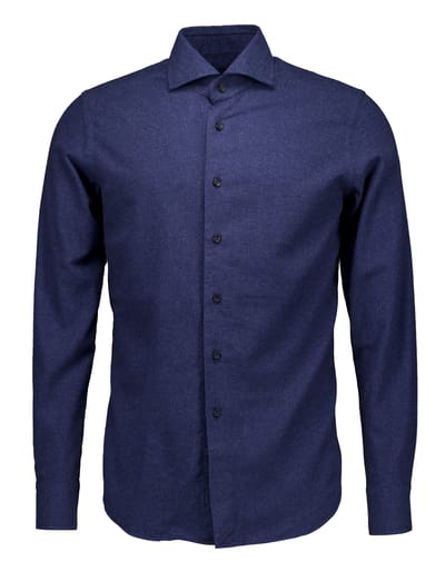 Xacus Washed Shirt Lange Mouw Overhemden Donkerblauw 721ml/31148