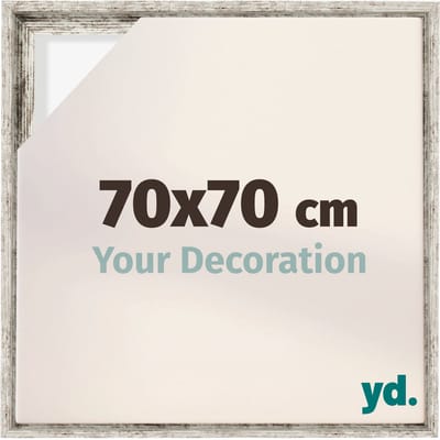 Your Decoration - Baklijst 70x70 cm - Wit Vintage - Baklijst voor Canvas - MDF - Lyon