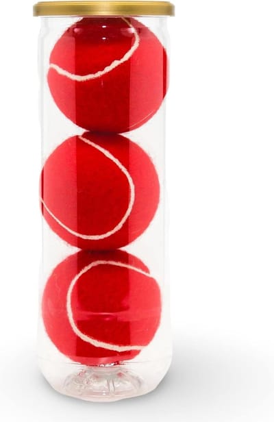Padel Ballen - Sport Ballen - Sporten Buiten - Gemaakt in VK - 3 Stuks - Rood
