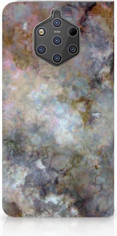 Nokia 9 PureView Standcase Marmer Grijs