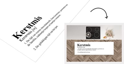 Keukenloper - Loper keuken - Kerstmis definitie - Quotes - Spreuken - Woordenboek - Kerst - 150x50 cm - Keukenloper vinyl